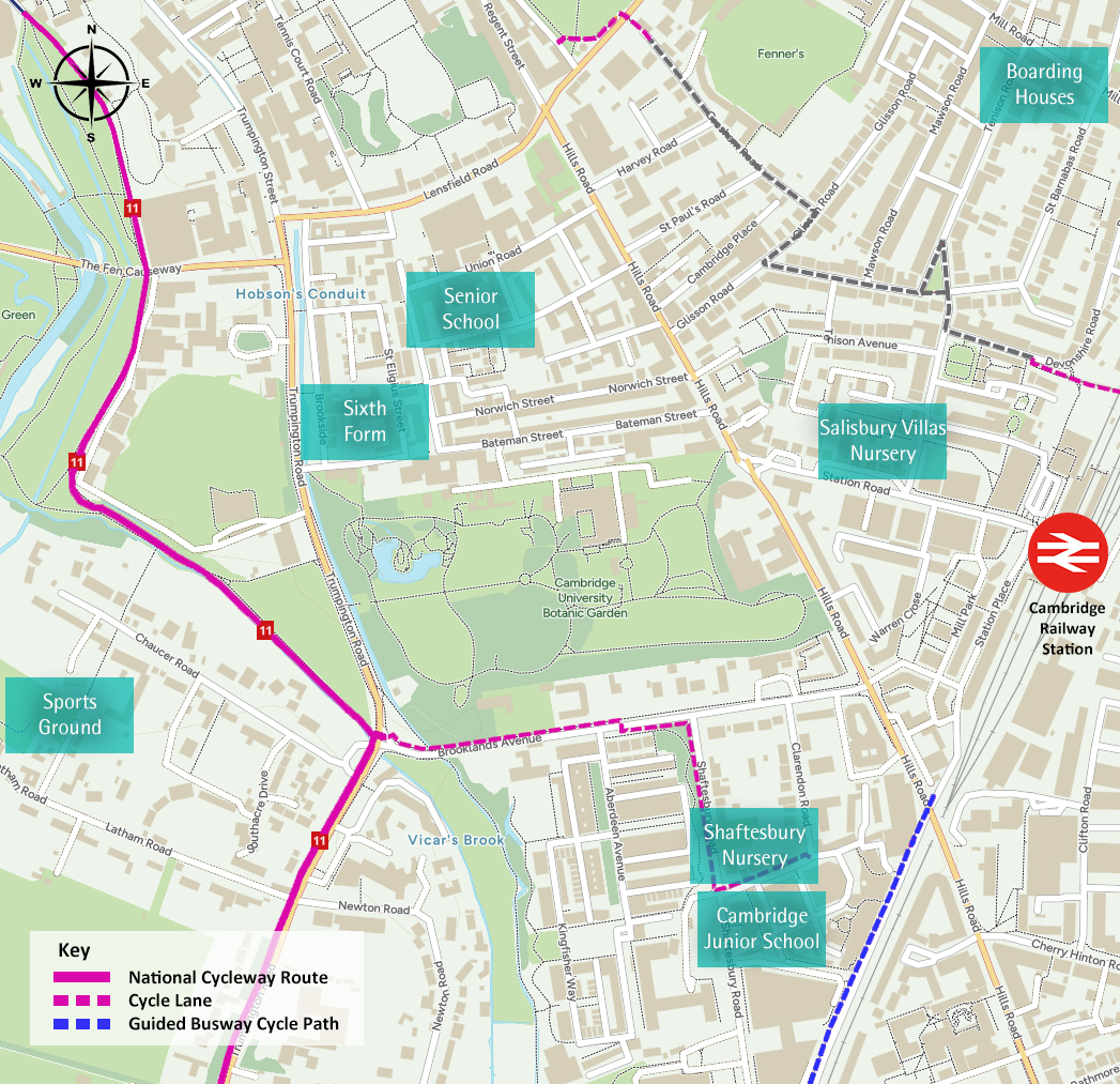 Cambridge Cycling Map