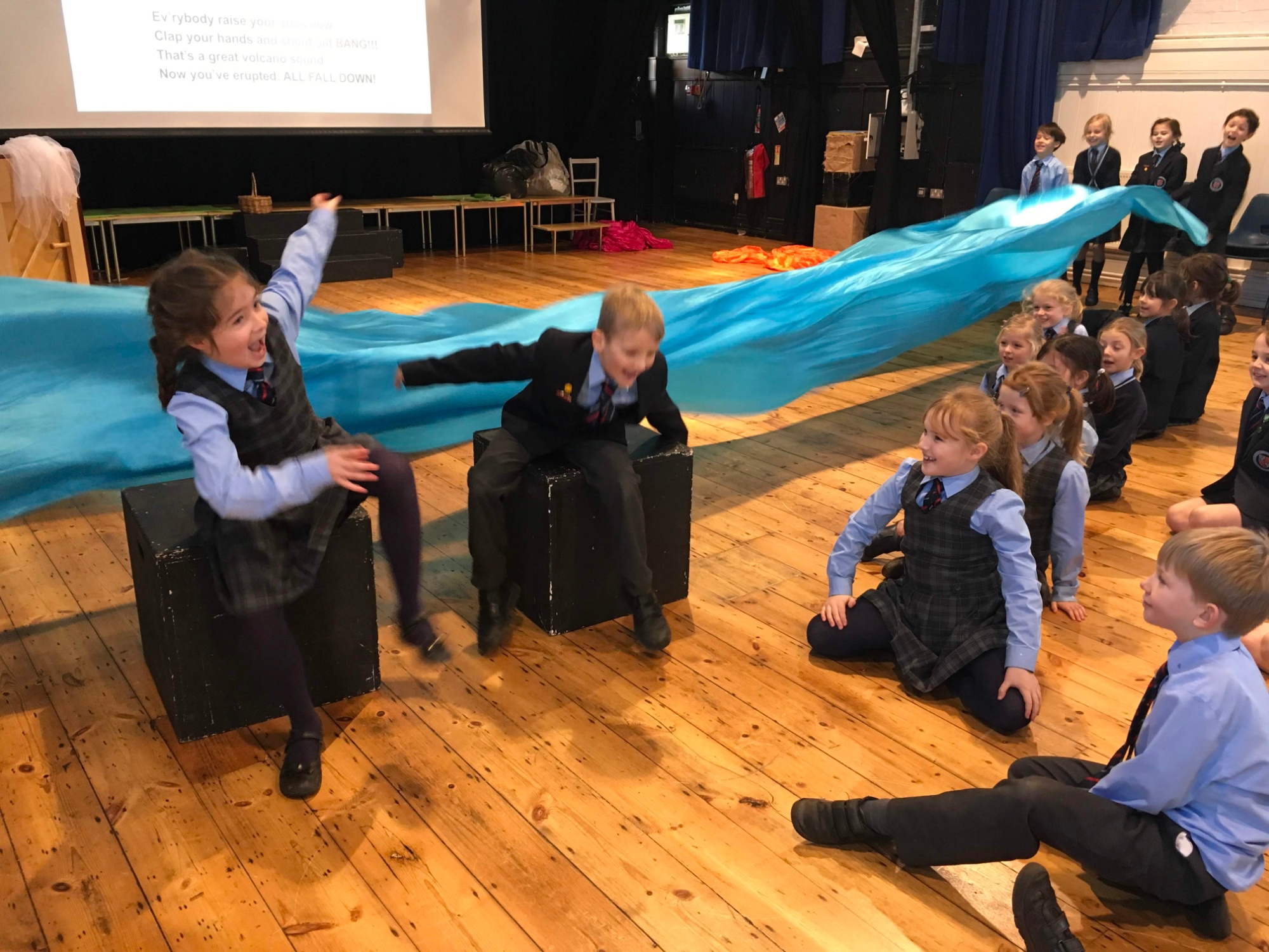 Year 3 pupils enjoy their drama workshop