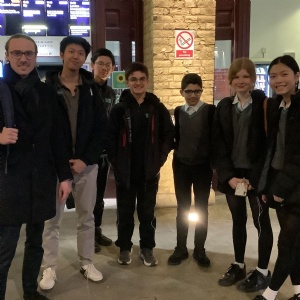 Stephen Perse Cambridge students at the train station going to the Chess Competition
