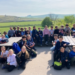 Year 5 children during their residential trip to the Peak District